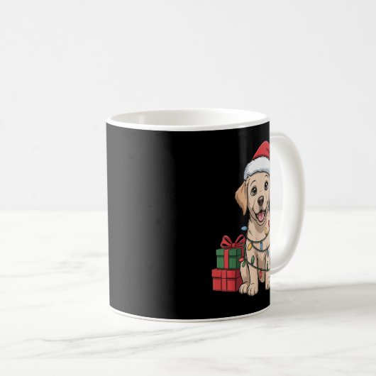 Niedliches Labrador Weihnachtsdesign Funny Labrado Kaffeetasse (VorderseiteRechts)