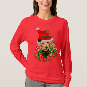 Niedliches Labrador-Welpen-Weihnachten T-Shirt