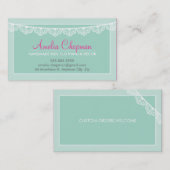 NIEDLICHES LACE BUNTING stilvoll und elegant, sanf Visitenkarte (Vorne/Hinten)