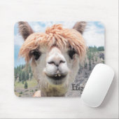 Niedliches Lächeln Alpaca Foto Image Mousepad (Mit Mouse)