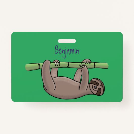 Niedliches Lächeln auf Bambus-Cartoon-Illustration Ausweis (Vorderseite)