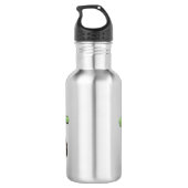 Niedliches Lächeln auf Bambus-Cartoon-Illustration Edelstahlflasche (Rückseite)