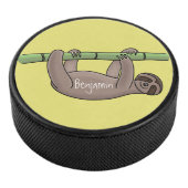 Niedliches Lächeln auf Bambus-Cartoon-Illustration Eishockey Puck (3/4)