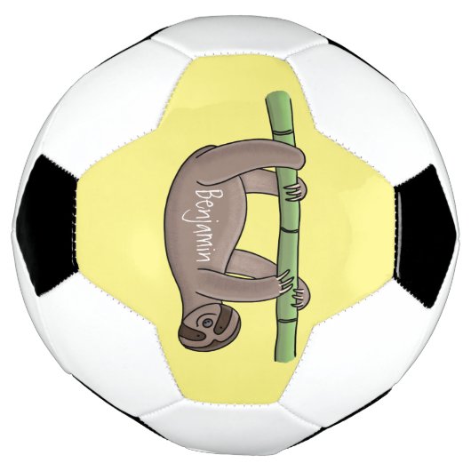 Niedliches Lächeln auf Bambus-Cartoon-Illustration Fußball (Gedreht)