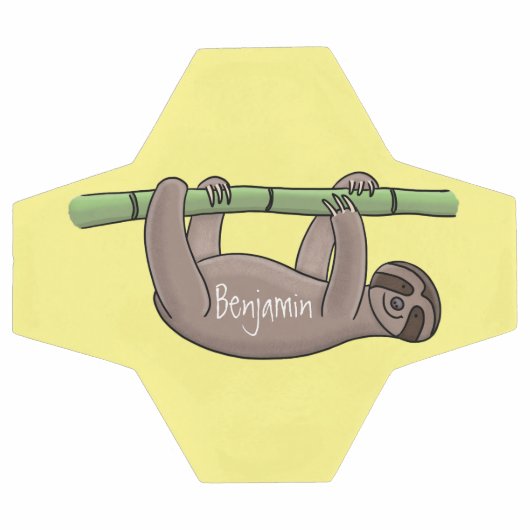 Niedliches Lächeln auf Bambus-Cartoon-Illustration Fußball (Flach)