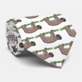 Niedliches Lächeln auf Bambus-Cartoon-Illustration Krawatte (Gerollt)