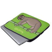 Niedliches Lächeln auf Bambus-Cartoon-Illustration Laptopschutzhülle (Vorne Knopf)