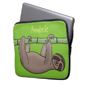 Niedliches Lächeln auf Bambus-Cartoon-Illustration Laptopschutzhülle (Vorderseite Links)