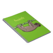 Niedliches Lächeln auf Bambus-Cartoon-Illustration Notizblock (Rechte Seite)