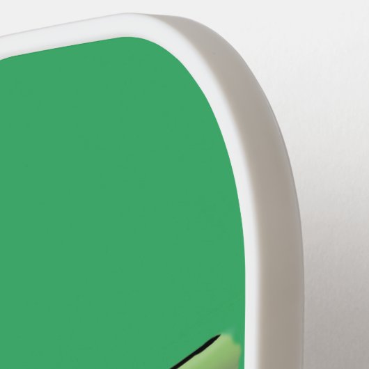 Niedliches Lächeln auf Bambus-Cartoon-Illustration Pickleball Schläger (Linke Seite)