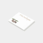 Niedliches Lächeln auf Bambus-Cartoon-Illustration Post-it Klebezettel (angewinkelt)