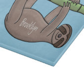 Niedliches Lächeln auf Bambus-Cartoon-Illustration Schneidebrett (Ecke)