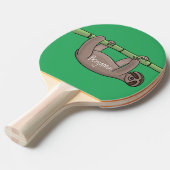 Niedliches Lächeln auf Bambus-Cartoon-Illustration Tischtennis Schläger (Vorderseite)