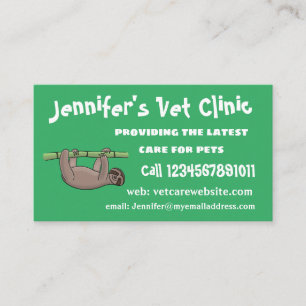 Niedliches Lächeln auf Bambus-Cartoon-Illustration Visitenkarte