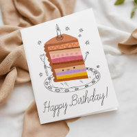 Niedliches Lächeln Cake Piece Business Happy Gebur