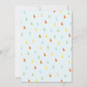 Niedliches Lächeln Cloud Baby Dusche Einladung in (Rückseite)