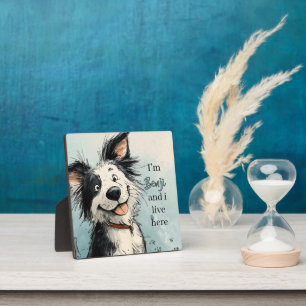 Niedliches Lächeln der Hunde - Illustration mit In Fotoplatte