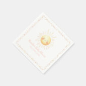 Niedliches Lächeln Gelbfarben Sonnenschein Ästheti Serviette (Ecke)