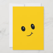 Niedliches Lächeln Gesicht Geburtstag Einladung (Rückseite)