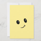 Niedliches Lächeln Gesicht Geburtstag Einladung (Rückseite)