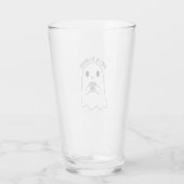 Niedliches Lächeln Ghost & japanisches Tea-Kanji Glas (Rückseite)