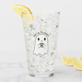 Niedliches Lächeln Ghost & japanisches Tea-Kanji Glas