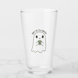 Niedliches Lächeln Ghost & japanisches Tea-Kanji Glas