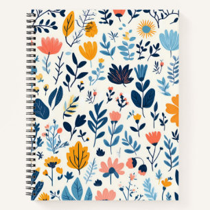 Niedliches Lächeln Kawaii Blume Blumenmuster Notizblock