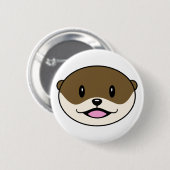 Niedliches Lächeln Otter Button (Vorne & Hinten)