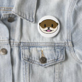 Niedliches Lächeln Otter Button (Beispiel)