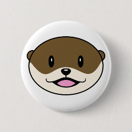 Niedliches Lächeln Otter Button