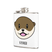 Niedliches Lächeln Otter Flachmann (Links)