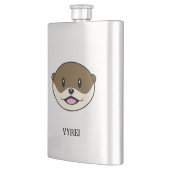 Niedliches Lächeln Otter Flachmann (Links)