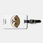 Niedliches Lächeln Otter Gepäckanhänger (Vorderseite horizontal)