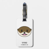 Niedliches Lächeln Otter Gepäckanhänger (Rückseite vertikal)