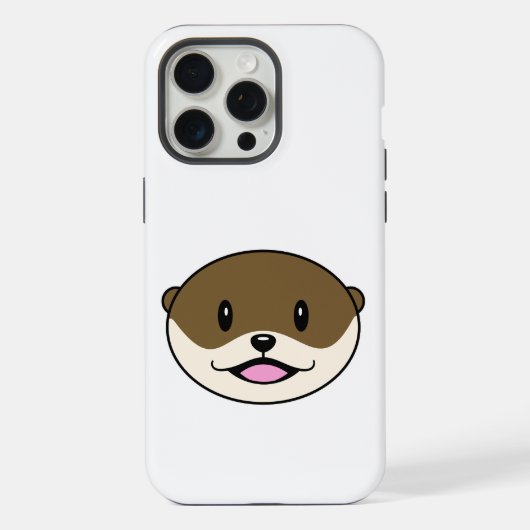 Niedliches Lächeln Otter iPhone Hülle (Rückseite)