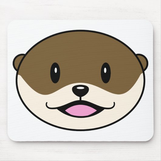 Niedliches Lächeln Otter Mousepad (Vorne)