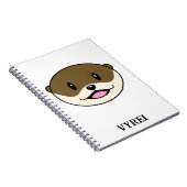 Niedliches Lächeln Otter Notizblock (Rechte Seite)