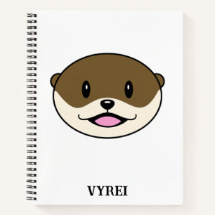 Niedliches Lächeln Otter Notizblock