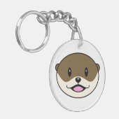 Niedliches Lächeln Otter Schlüsselanhänger (Vorderseite links)