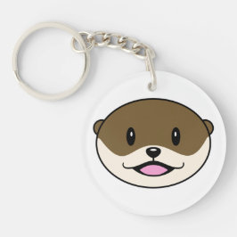 Niedliches Lächeln Otter Schlüsselanhänger