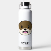 Niedliches Lächeln Otter Trinkflasche (Rückseite)