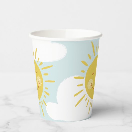 Niedliches Lächeln Pappbecher (Links)