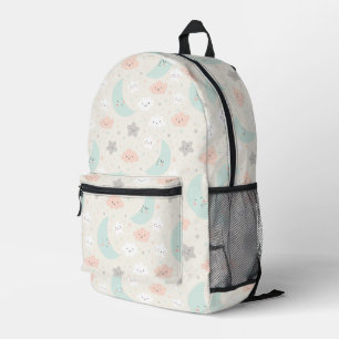 Niedliches Lächeln Pastellmuster Bedruckter Rucksack