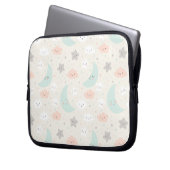 Niedliches Lächeln Pastellmuster Laptopschutzhülle (Vorderseite Links)