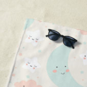 Niedliches Lächeln Pastellmuster Strandtuch (Beispiel)