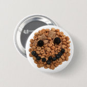 Niedliches Lächeln von Obst und Getreide Button (Vorne & Hinten)
