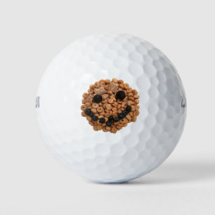 Niedliches Lächeln von Obst und Getreide Golfball