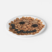 Niedliches Lächeln von Obst und Getreide Pappteller (Schrägansicht)