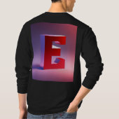 Niedliches lächelndes Cartoon-Pizzastück mit glück T-Shirt (Rückseite)